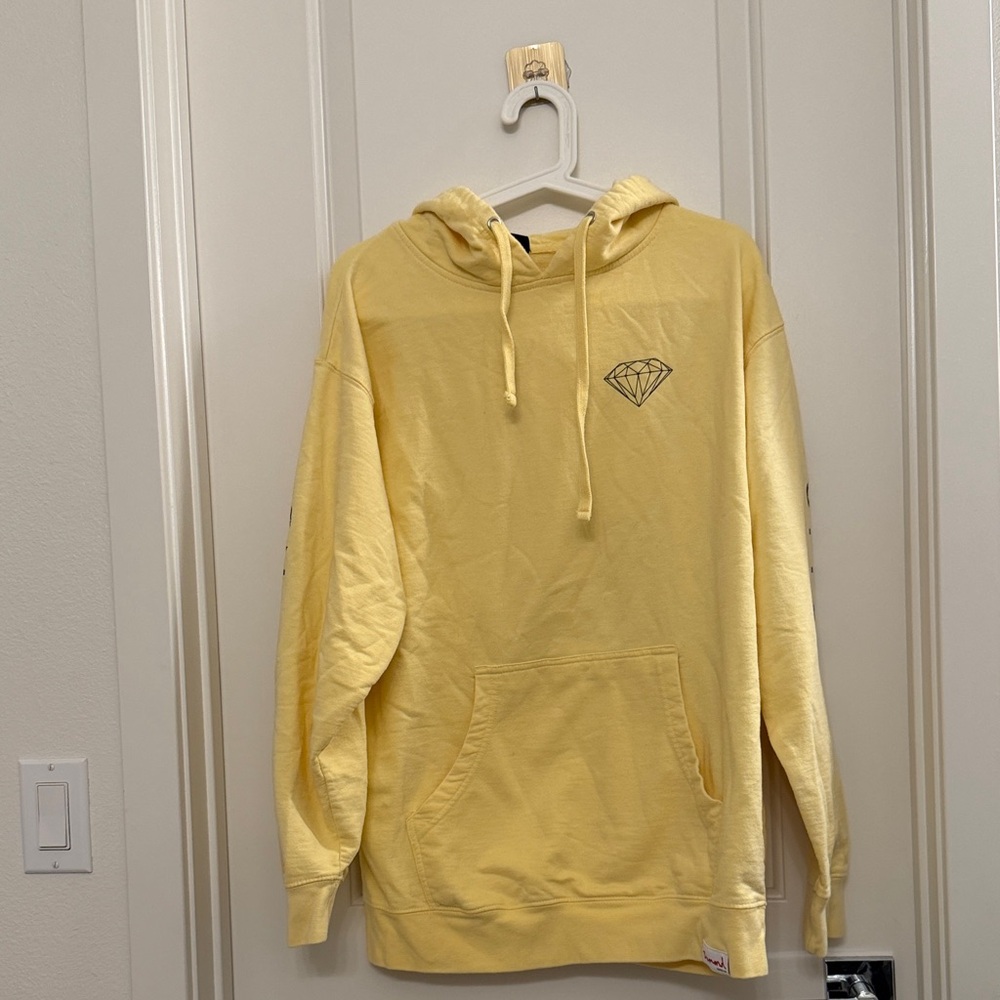Diamond Supply Co. Light Yellow Hoodie with Logo